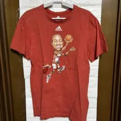 【adidas】アディダス Tシャツ NBA ヒート ロゴプリント 赤 Lサイズのサムネイル
