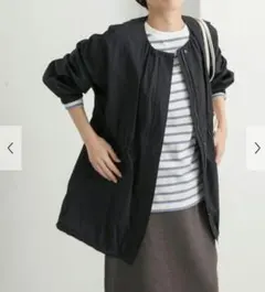 ギャザーノーカラーブルゾン　URBAN RESEARCH DOORSのサムネイル