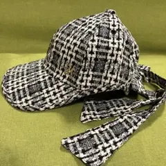 CA4LA MISTREASS チェック柄リボン付きキャップ