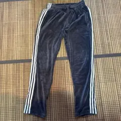 ダークグレー ストライプ ジョガーパンツ