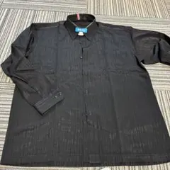 ドレスシャツ　黒　シャツ　L