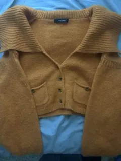 w closet クロップドニットセーター　レディースニット　ショート丈ニット
