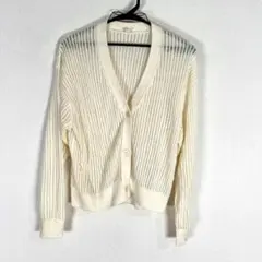 【UNIQLO】ユニクロ オフホワイト系 カーディガン レディース Mサイズ