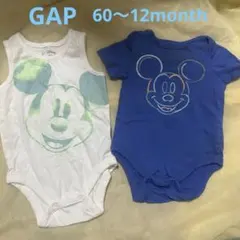 GAP 6〜12month 60くらいのサイズ感　ロンパース　2点まとめ売り