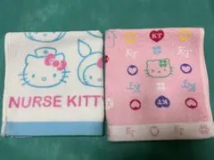 ハローキティ、ハンドタオル2枚セット(訳あり)