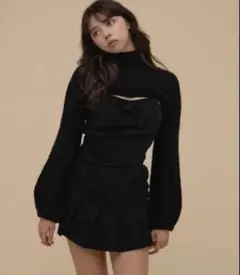 【最終値下げ】andmary Twiggy tweed mini dress ANDMARY】Twiggy tweed mini dress