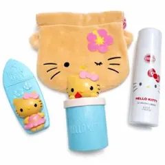 新品未使用黒肌キティ 巾着ポーチ＆UVスプレー＆ハッピーセット