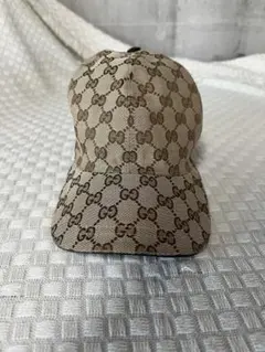 美品グッチGG キャンバス ベースボール キャップ Ｍ