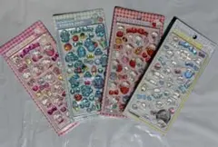 4点セットサンリオキャラクター シール ボンボンドロップシール シナモロール