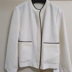 極美品✨トゥモローランド Ballsey カラミ ノーカラージャケット ホワイト Ballsey カラミ ノーカラージャケット - メルカリ