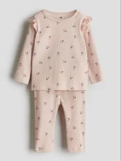 H&M コットンリブアイテムセット　セットアップ