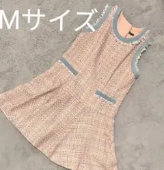 美品　Mサイズ ノースリーブ　ツイードワンピース　ワンピ　大人可愛い　MOMAのサムネイル