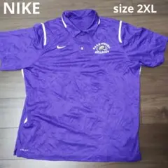 y*6様 古着 NIKE 半袖ポロシャツ パープル 2XL ラグビー ドライフィ