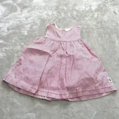 プチバトー　ストライプ ワンピース 赤　白　6m 67cm ベビー