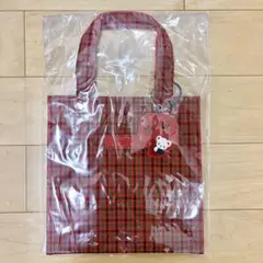 ファミリア チェック柄トートバッグ 小 赤系 - メルカリ