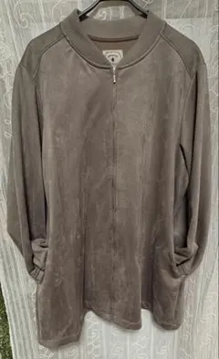 スエード調　ジップハーフコート　大きいサイズ4L