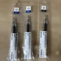 無印良品 さらさら描けるゲルインキボールペン 替芯 0.5mm 青2本 黒1本のサムネイル
