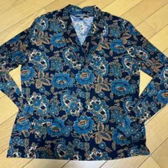 LAURA ASHLEY フラワープリント 長袖シャツ Lサイズのサムネイル