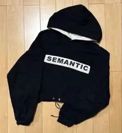 BROWNY SEMANTICロゴ クロップドパーカーのサムネイル