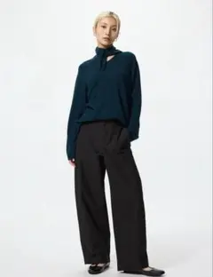 UNIQLO ジャージーバレルレッグパンツ