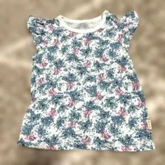 花柄フリル袖Tシャツ　UNIQLO ポール&ジョー　90