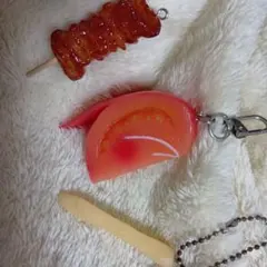 食品サンプル 焼き鳥・トマト・ポテト