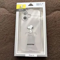 スヌーピー イーフィット クリア iPhone16 耐衝撃 スマホケース