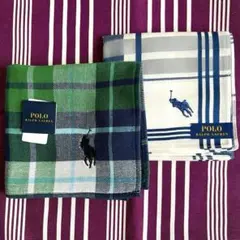 【新品タグ付き】ラルフローレン ハンカチ タオル メンズ チェック 2点 完売品
