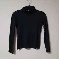 UNIQLO（ユニクロ）ソフトタッチタートルネックT　黒　ブラック　Sサイズ