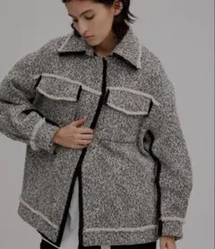 AMERI VINTAGE FRINGE TWEED OVER JACKET