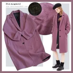 希少カラー•完売品【mixウール／オーバーサイズ】アニエスベー／チェスターコート