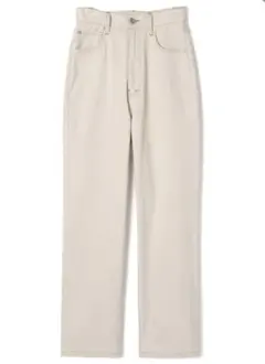 カジュアル パンツ 配色ステッチハイウエストストレートパンツ[gm296]