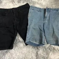 リーバイス ブラック・ライトブルー ショートパンツ セット