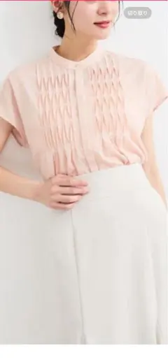 今季　タグ付き　VIS 接触冷感　気流染め　ブラウス　ピンク