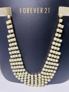 FOREVER 21 アイボリー ゴールド ネックレス