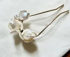 白い花の和装髪飾り | 結婚式