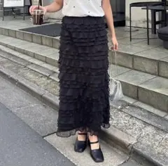 NICE CLAUP フリルIラインスカートのサムネイル