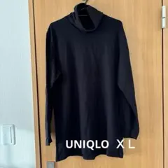 HEATTECH EXTRA WARM 長袖タートルネックXL ブラックメンズ