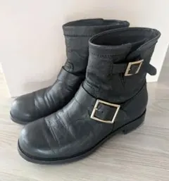 ジミーチュウ　バイカーブーツ　ショート　37.5 黒