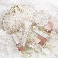 コスメデコルテ　花柄ポーチ　刺繍