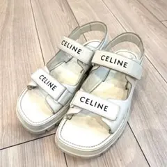 CELINE パイソン柄 クロスストラップ サンダル 35 - メルカリ