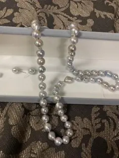 Sale‼️お値下げしました。アコヤパール　ロングネックレス!ピアスセット