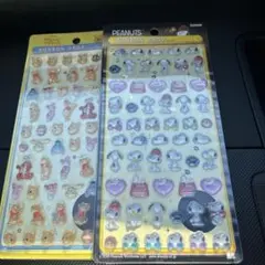 ボンボンドロップシールミニ スヌーピー プーさん2種セット