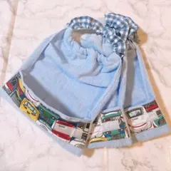 ポケット付き 食べこぼし おりこうエプロン 働く車 3枚 エプロン スタイ