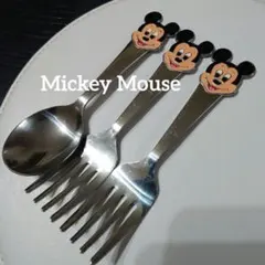 稀少なレア Disney Mickey Mouse ミニ カトラリー3点セット