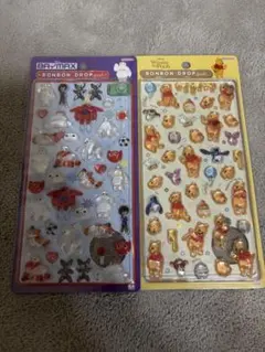 ボンボンドロップシール ディズニー ベイマックス プーさん