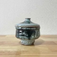 民藝 ふたもの 蓋物 合子 盒子 海鼠釉 検）濱田庄司 河井寛次郎 益子焼のサムネイル