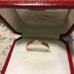 カナル4°C リング　2連風　ダイヤモンド　11号　ピンクゴールド