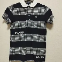 PEARLY GATES 千鳥格子柄 ポロシャツ ネイビー サイズ5 - メルカリ