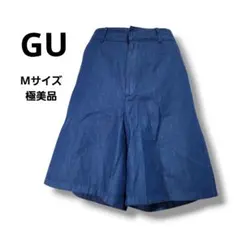 ジーユー デニムバミューダパンツ ハーフパンツ ブルー Mサイズ 綿100%